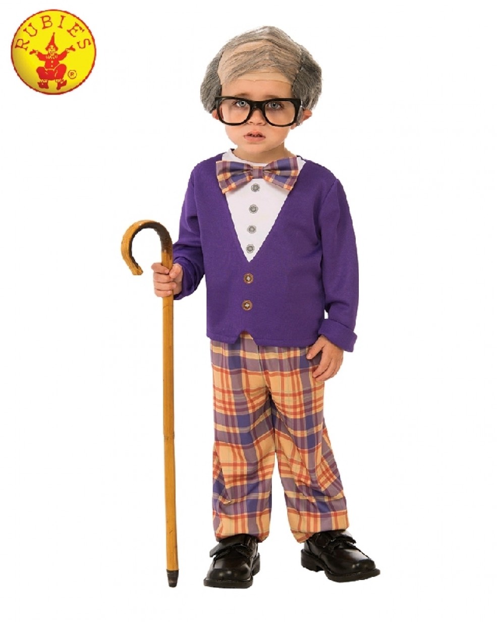 Grandpa little Old man Geezer Child Cosplay Costume Party Kids Outfit 100  days of school - Groups & Couples Costume - Themes |Costumes-AU