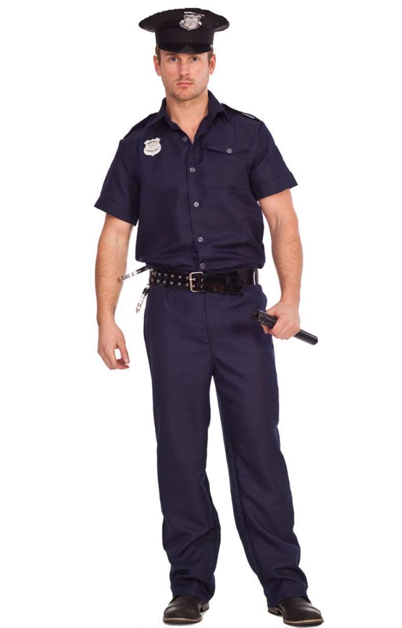 U.S Sheriff Policeman Marshall Cop Unifrom Adults Mens Fancy Dress Costume