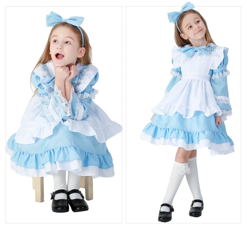 Alice in Wonderland Blonde Children's Costume Wig Bookweek Fancy Dress Kids New