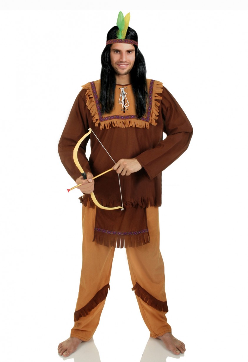 Native American Indian Running Bull Warrior Adult Costume 