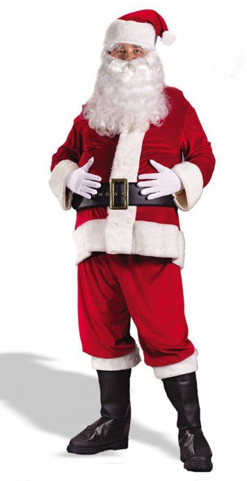 Santa Claus Christmas Costumes - Flannel Santa Claus Suit Clause Christmas Xmas Fancy Dress Adult Costume (