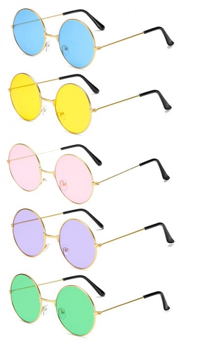 Sunglasses Retro 80s Round Frame Hippie Glasses  tt1090a