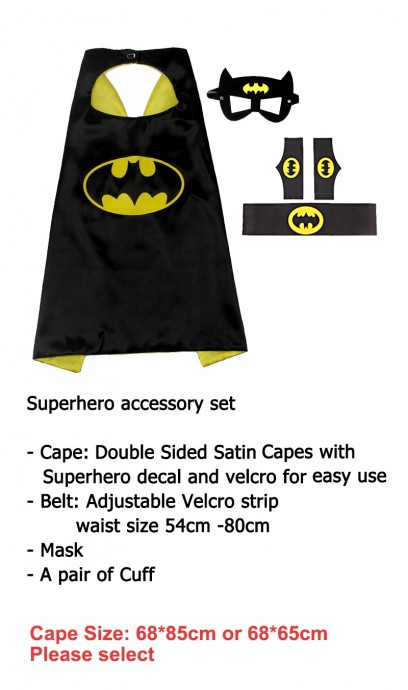 Batman Cape & Mask Costume set Superhero