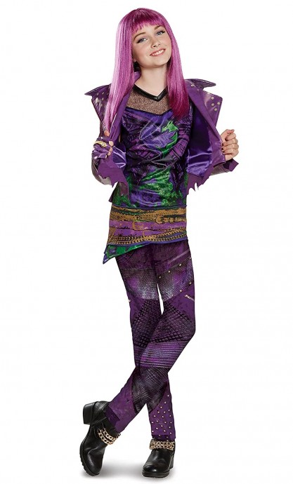 Girls Purple Mal Prestige Descendants Costume no gloves de24126