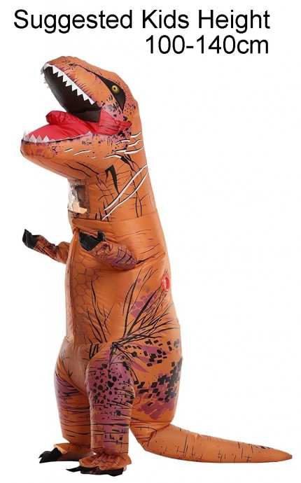 Kids Inflatable Dinosaur Costume Child Jurassic World Park Trex T-Rex T rex Blow