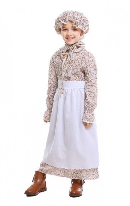 Girls Kids Poor Victorian Maid Costume Retro Nanny Book Week Olden Days