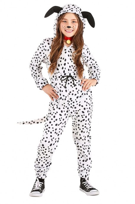 Kids Dalmatians Dog Animal Costume tt3284
