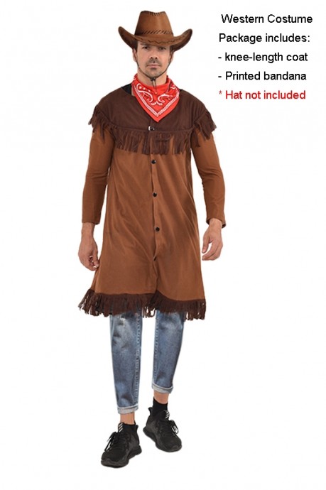 Mens Wild Western Cowboy Costume nohat lp1016