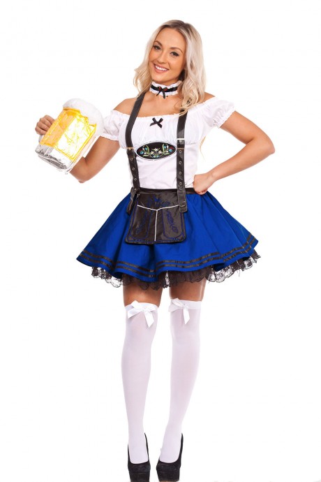 Blue Oktoberfest Beer Maid Costume lg204blue