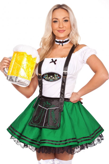 Oktoberfest Beer Maid Costume Green lg204green