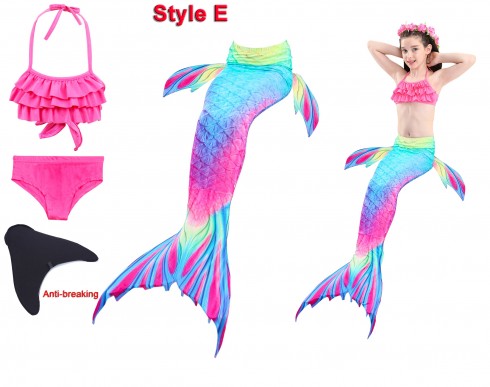 Kids Mermaid Swimsuit Costume with Monofin tt2028-9