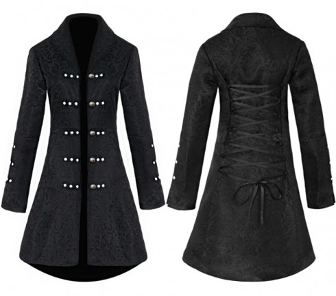 Ladies Black Vintage Tailcoat tt3183