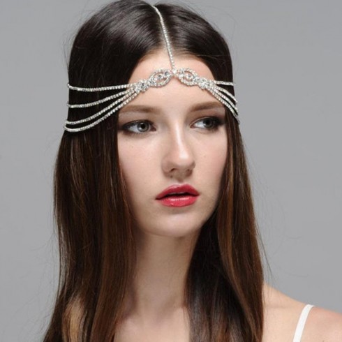Ladies bohemian wedding hair chain Jewelry  lx0245