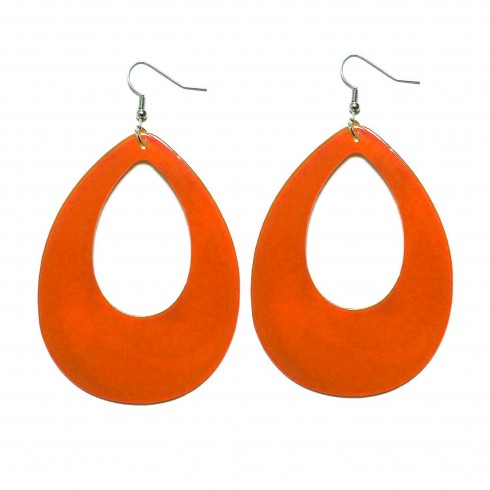 Orange Teardrop 80s Neon Earrings tt1045-7