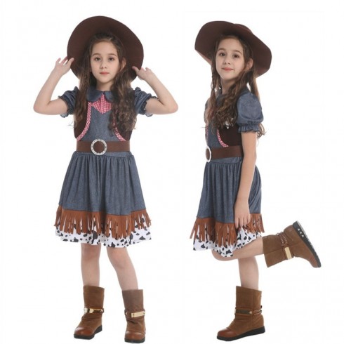 Girls Texan Wild West Cowgirl Costume tt3235