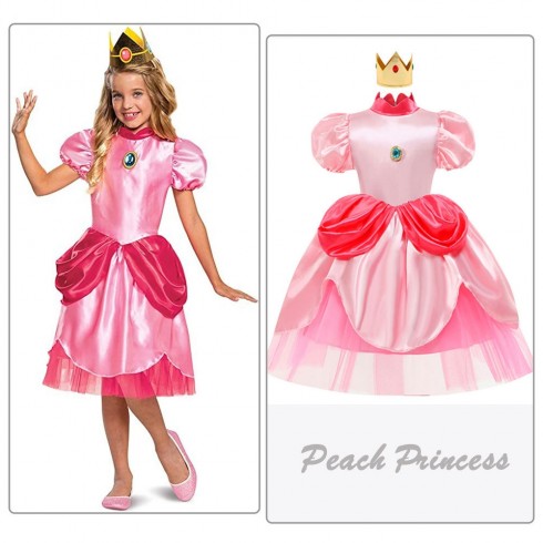 Little Princess Peach Marios Costume tt3317