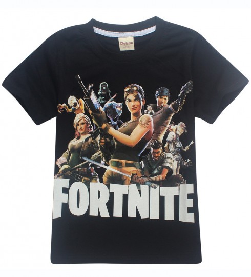 Black FORTNITE Game Boys Girls T-Shirt