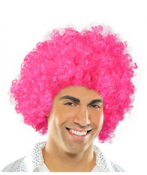 Hot Pink Funky Afro Wig