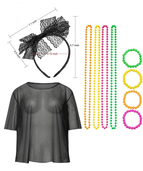 Black String Vest Mash Top Net Set