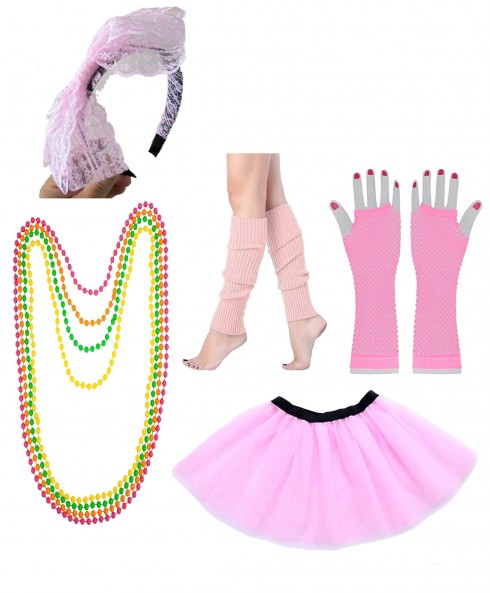 Baby Pink 80s accessory set
