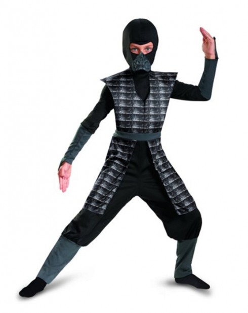 Kids Black Stealth Ninja Halloween Costume de62801