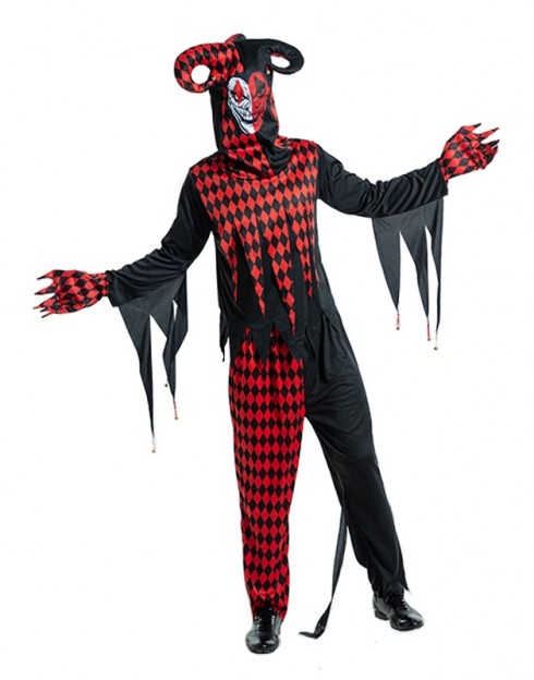 Adult Sinister Jester Adult Clown Costume lp1063