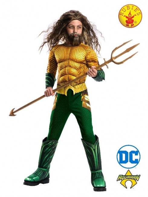 Aquaman Kids DC Comic Film Superhero Adults Costume Outfit