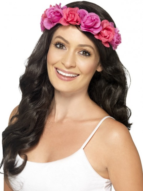 Women Girl Flower Floral Halo Beach Crown Hair Headband Garland Costume Accessories