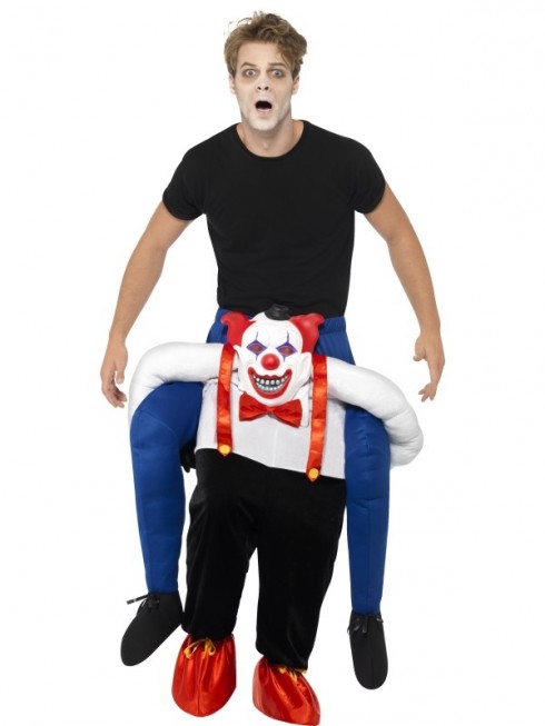 Sinister Clown Piggy Back Adults Halloween Fancy Dress Circus Carry Me Costume Stag Hen Night