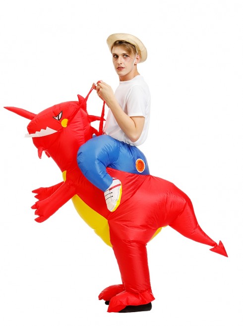 Adult Red Dinosaur t-rex Blow Up inflatable costume tt2022-1