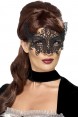 Embroidered Black Lace Filigree Eyemask Masquerade Halloween