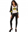 Womens Batgirl Tshirt Mask Ladies Super Hero Justice League Fancy Dress Costume Outfit