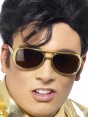 Gold Shades Elvis Presley Costume Sunglasses Glasses Party 50s Rock & Roll Accessory