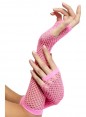 Fishnet Gloves, Long, Pink cs34876