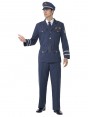 Adults Smiffys Male Mens High Flyer  WW2 Air Force Captain Costume WW2 Air Force Captain Captain Fancy Dress Costume