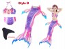 Kids Mermaid Tail Monofin Swimsuit Costume tt2025-15