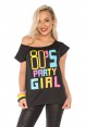 80s Party Girl T-shirt Costume 1980s Fancy Dress Top