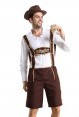 Mens Lederhosen embroidery Costume NO HAT front lh202nNOHAT