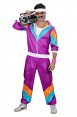 Purple  Mens 80s Tracksuit Suit Costume lh237purple