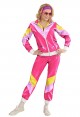 Womens Shellsuits 80s tracksuit hot pink front