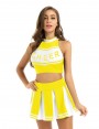Yellow Cheerleader Girl Uniform Costume lh350yellow