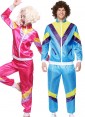 Couple 80s Shell Suit Blue Pink Tracksuit Costume ln1003ln1002