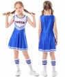 Blue Girls Cheerleader Costume With Pompoms Socks lp1090blue