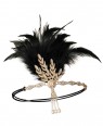 ladies 1920s Headband Feather Flapper