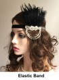 Ladies Black 20s Vintage Flapper Headband lx0247