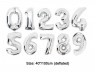 Silver 40” Numbers Air Inflatable Foil Balloon