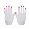 White Fishnet Gloves Fingerless Wrist Length 70s 80s Women's Neon Party Dance 