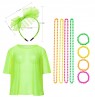 Green String Vest Mash Top Net Set