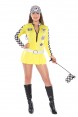Yellow Car Racer Racing Costume Outfit