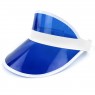 Blue Unisex Sun Visor Cap Golf Fancy Dress Colour Stretch Poker 80's Rave Headband